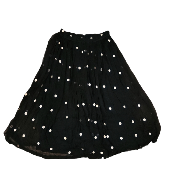 Lost and Found X Paul Ropp 100% Rayon Black and Gold Gypsy Boho style Skirt Mult - Picture 3 of 14